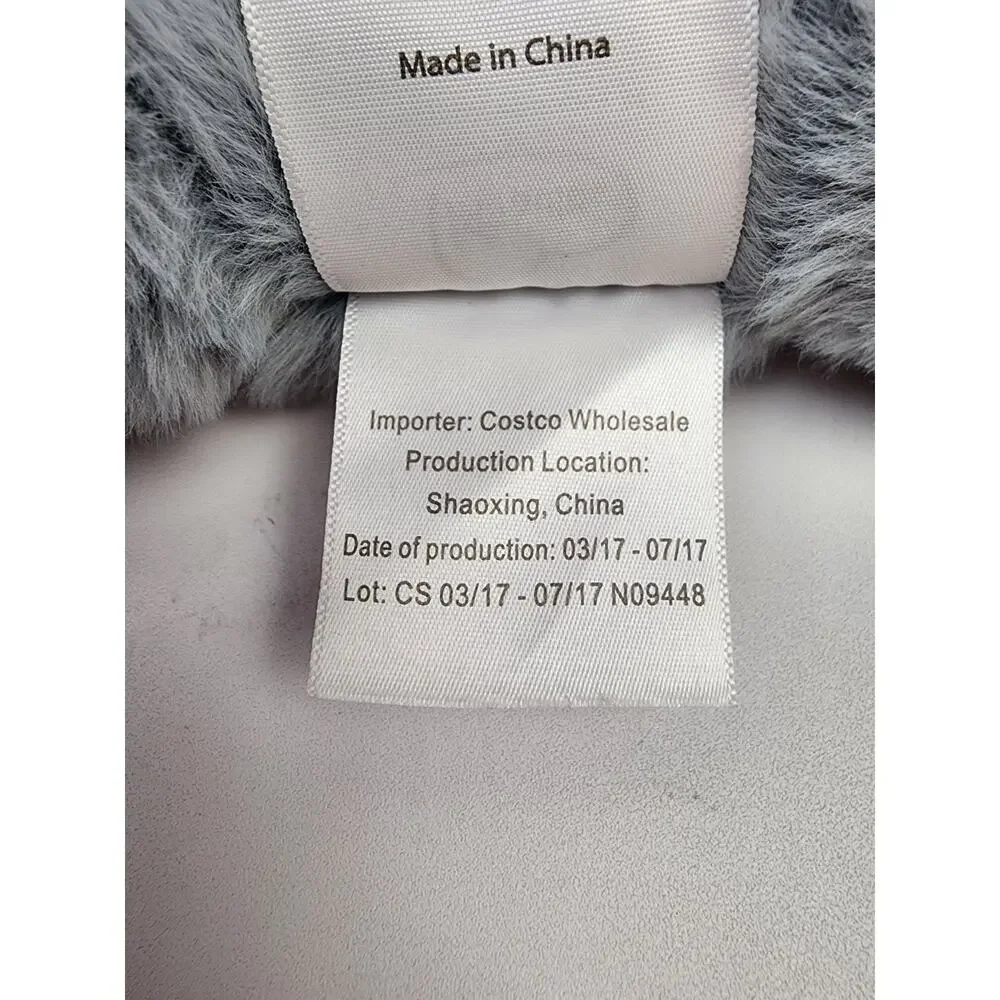 Little Miracles Costco Gray Bunny Rabbit Plush Stuffed Stitched Eye Baby Infant